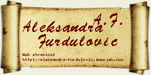 Aleksandra Furdulović vizit kartica